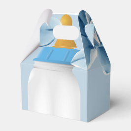 Caja Para Regalos Botella bebé Baby Shower Favxes Azul