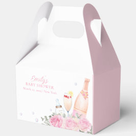 Caja Para Regalos Botellas de champán Rosa Poppin Baby Shower