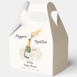 Caja Para Regalos Botellas minimalistas de Poppin Champagne Baby Sho