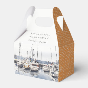 Caja Para Regalos Botes costeros acolchados en el Boda de la capa ma
