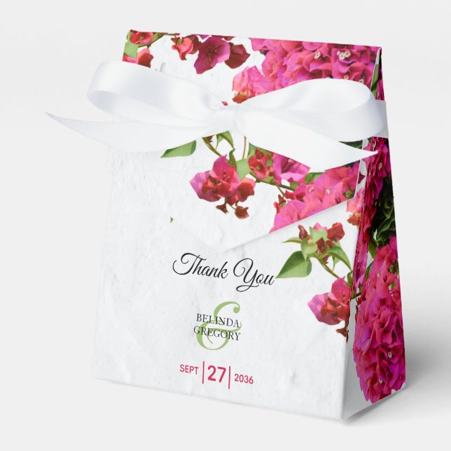 Caja Para Regalos Bougainvillea Boda de la isla griega mediterránea (Front Side)
