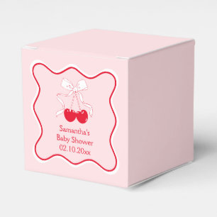 Caja Para Regalos Bow Cherry En El Favor Superior De Baby Shower