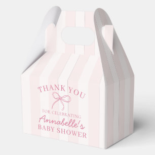 Caja Para Regalos Bow Pastel de postre Baby Shower de Coquette rosa