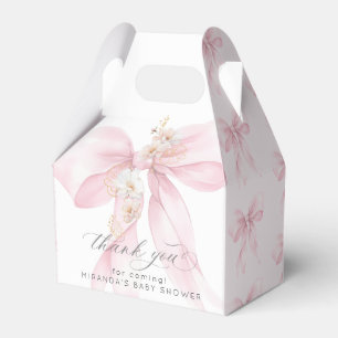 Caja Para Regalos Bow rosado bebé en Bloom floral gracias