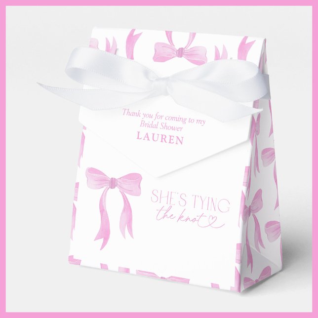Caja Para Regalos Bow rosado está atando la ducha nupcial (Subido por el creador)