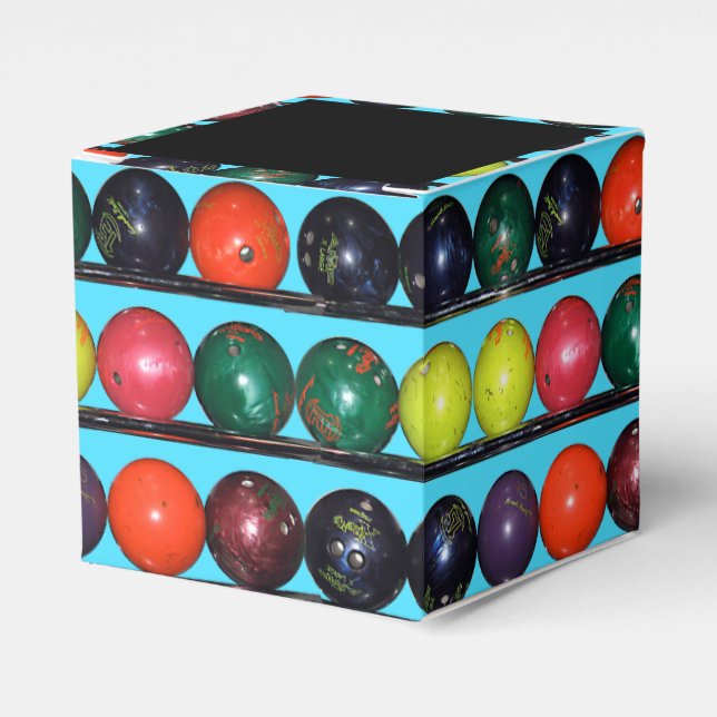 Caja Para Regalos Bowling Blitz Favor Box (Costado Anverso)