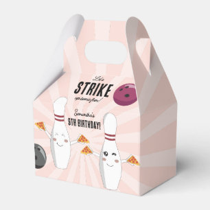 Caja Para Regalos Bowling Pizza Strike Algunos Divertidos Niños Cump
