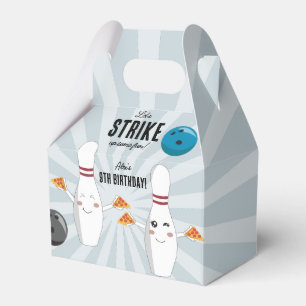 Caja Para Regalos Bowling Pizza Strike Algunos Divertidos Niños Cump