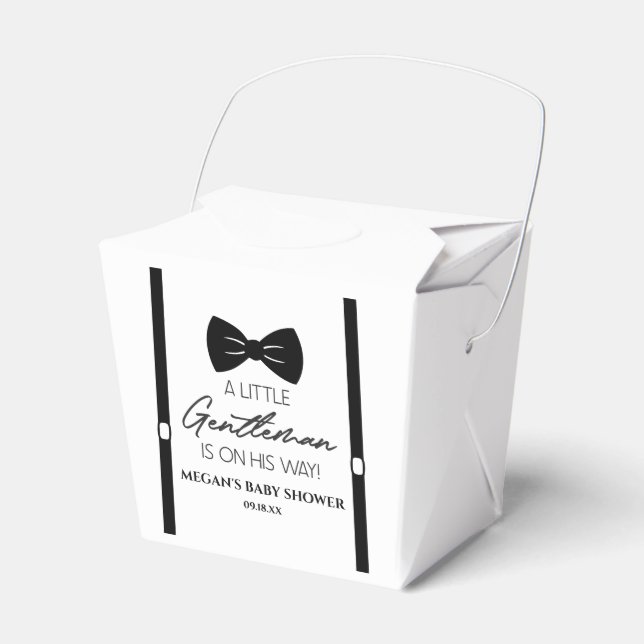 Caja Para Regalos Bowtie Suspende un pequeño Baby Shower (Front Side)