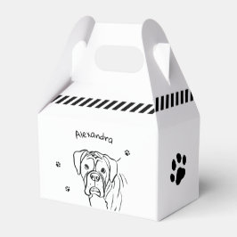 Caja Para Regalos Boxer caprichoso: Arte de líneas de texto editable