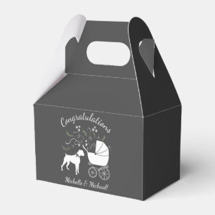 Caja Para Regalos Boxer Dog Baby Shower Puppy Grey