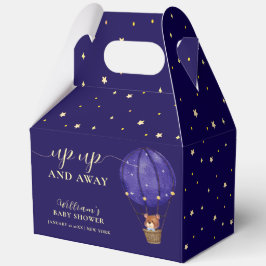 Caja Para Regalos Boy Elegent Stars Bear Hot Air Balloon Baby Shower