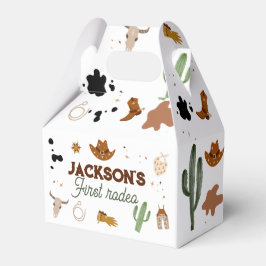 Caja Para Regalos Boy My First Rodeo Cowboy 1er cumpleaños