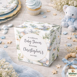 Caja Para Regalos Boy’s Elephant Watercolor Baby Shower –Blue Safari