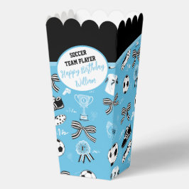 Caja Para Regalos Boy Soccer Player fiesta de cumpleaños azul