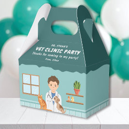 Caja Para Regalos Boy Veterinarian Animal Clinic Birthday Thank You