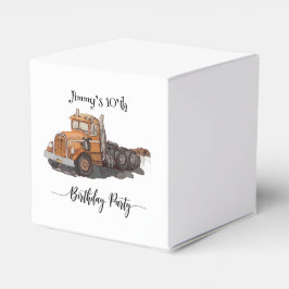 Caja Para Regalos Boys Birthday Party Orange Semi Truck