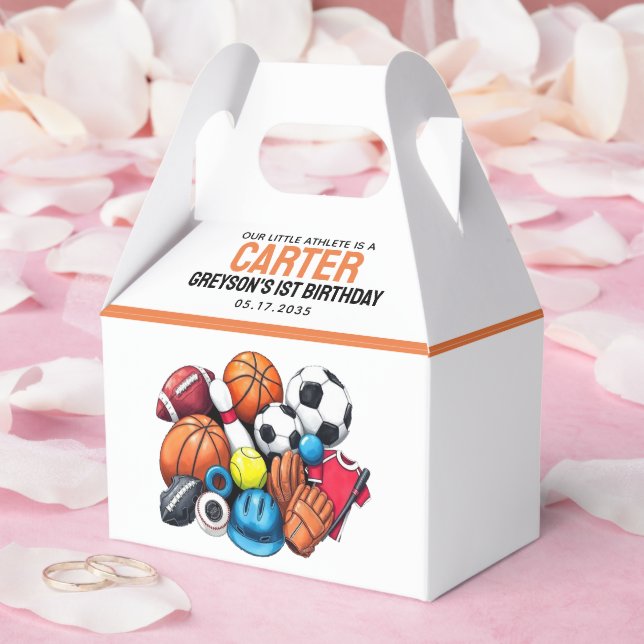Caja Para Regalos Boys modernos Bolas deportivas Estrella Primer cum (Boda)