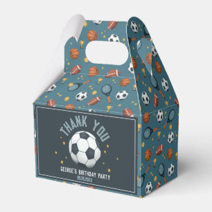 Caja Para Regalos Boys Soccer Sport Kids Cumpleaños