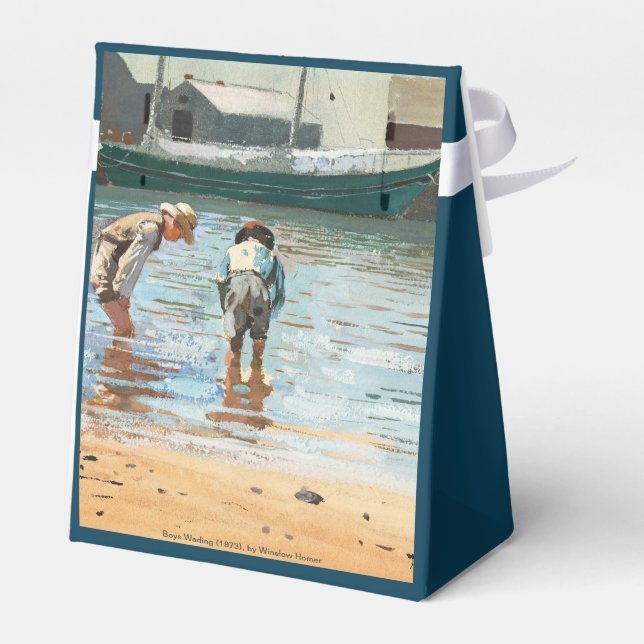 Caja Para Regalos Boys Wading (1873) de Winslow Homer (Reverso)