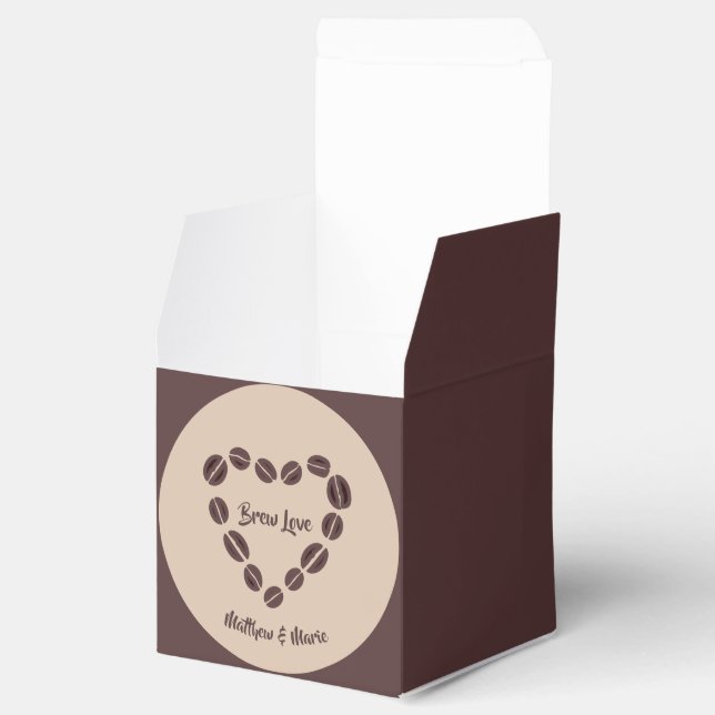Caja Para Regalos Brew Love Coffee Bean Heart (Abierto)