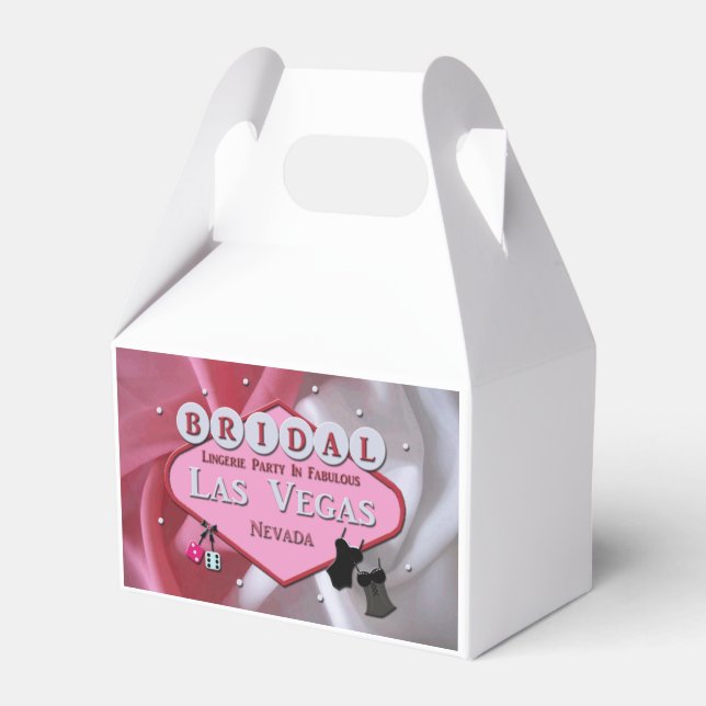 Caja Para Regalos BRIDAL LINGERIE FIESTA Las Vegas GABLE Favor Box (Front Side)