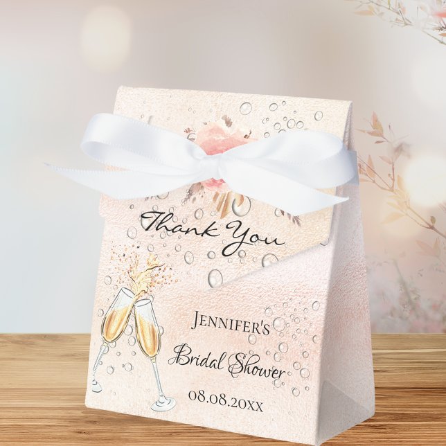 Caja Para Regalos Bridal Shower pampas pasto brunch burbujeante (Subido por el creador)