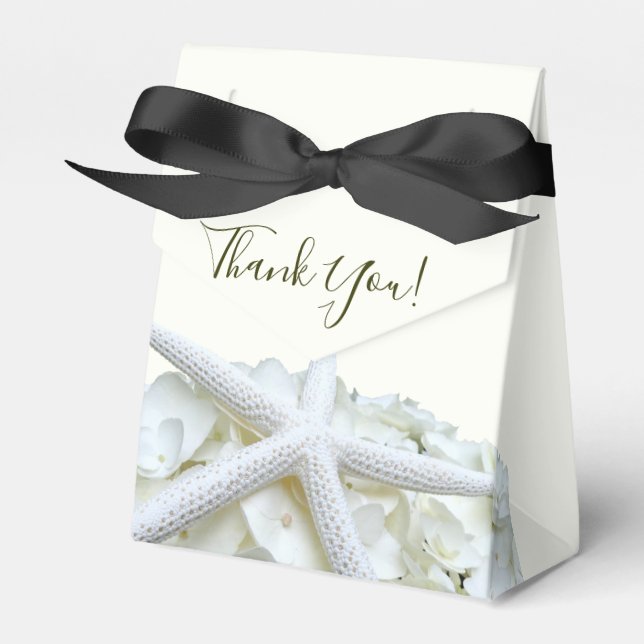 Caja Para Regalos Bridal Shower Starfish White Hydrangea Gracias (Front Side)