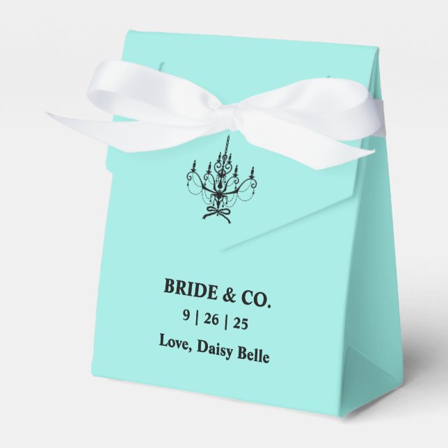 Caja Para Regalos Bride & Co. Bridal Shower Turquoise (Front Side)