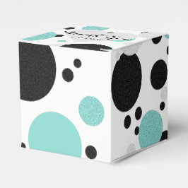 Caja Para Regalos Bride Co Verde azulado Blue Polka Dot Shower Fiest