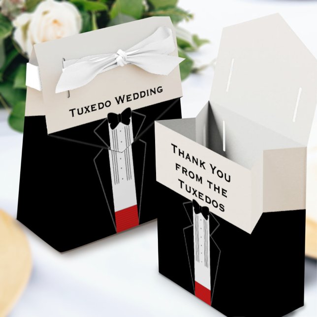 Caja Para Regalos Bridesmen Boda Groomsmen Gracias Tuxedo (Subido por el creador)
