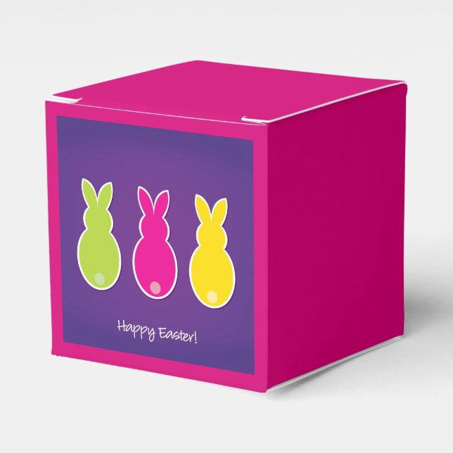 Caja Para Regalos Bright Easter Bunny Silhouette (Costado Anverso)