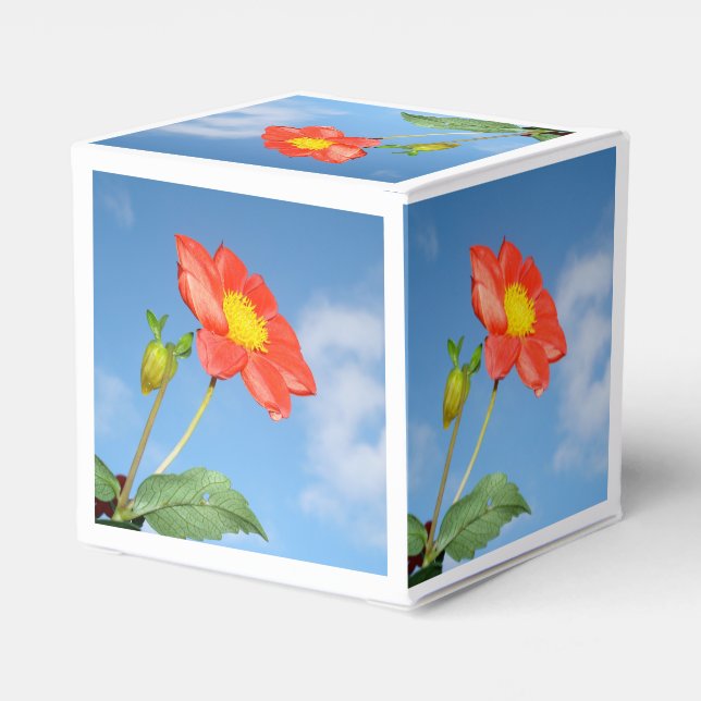 Caja Para Regalos Bright Red Strawberry Blossom Flower (Reverso Costado)