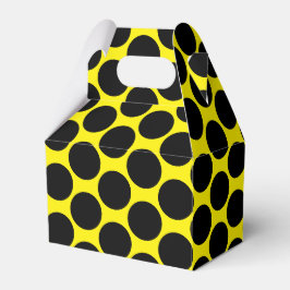 Caja Para Regalos Bright Yellow with Black Dot Style Gable