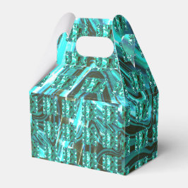 Caja Para Regalos ¿Brillante azul claro, cuadrados o imagen dentro d
