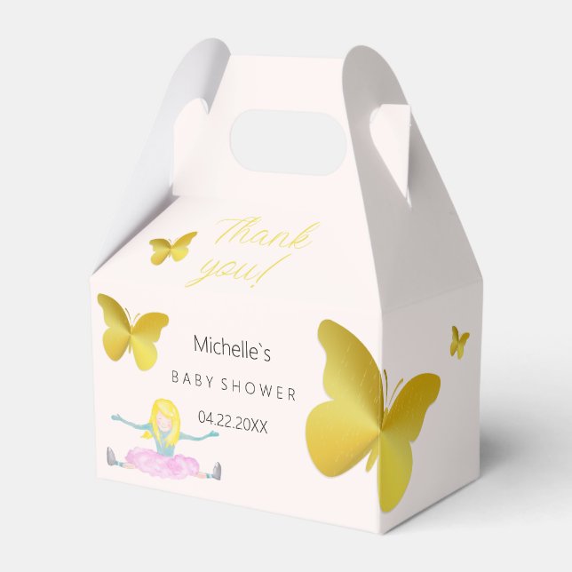 Caja Para Regalos Brillante Como Un Ilustracion De Acuarela Chica (Front Side)