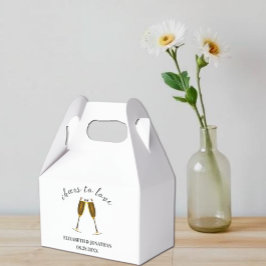 Caja Para Regalos Brindis Por Copas De Champán De Amor