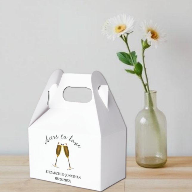 Caja Para Regalos Brindis Por Copas De Champán De Amor (Subido por el creador)