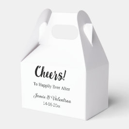 Caja Para Regalos Brindis por el para siempre feliz después agregar 