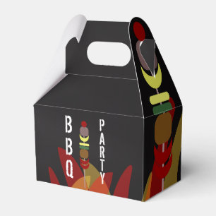 Caja Para Regalos Brochetas de carne BBQ Fiesta