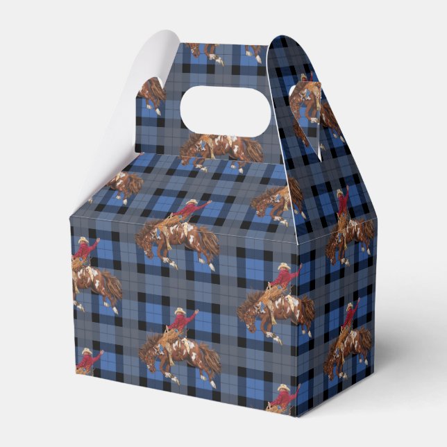 Caja Para Regalos Bronco Busting Rodeo Cowboy (Front Side)