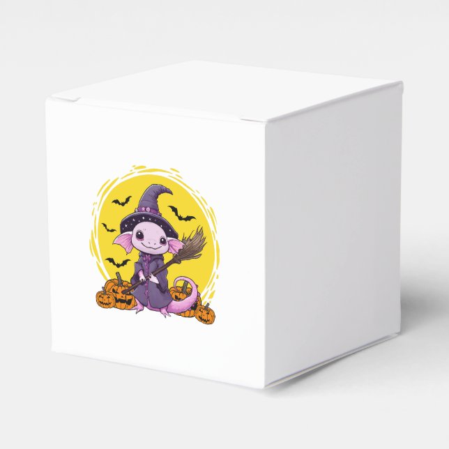 Caja Para Regalos Bruja de Halloween de Ajolote Lindo (Costado Anverso)