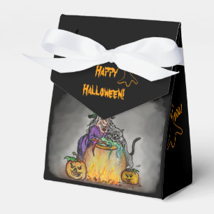 Caja Para Regalos Bruja y gato, ¡Feliz Halloween!