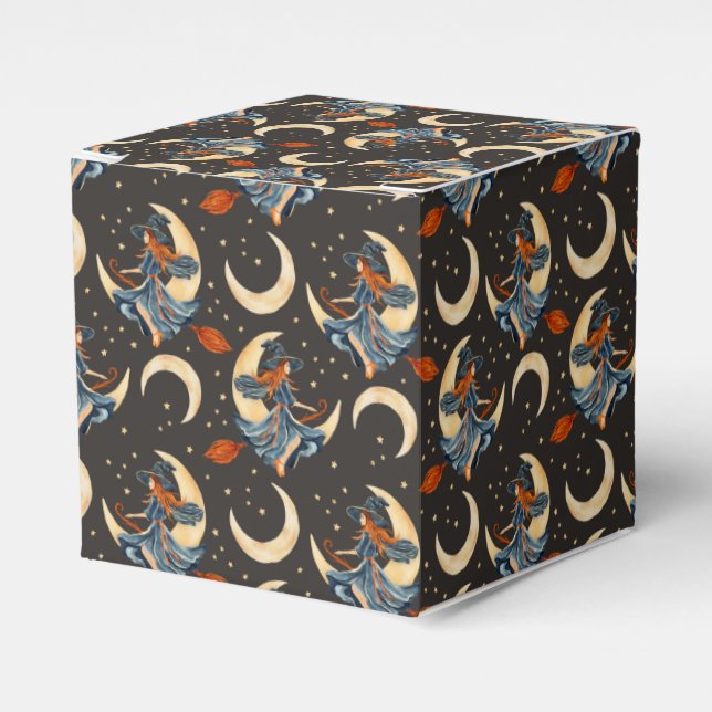 Caja Para Regalos Brujas y lunas (Costado Anverso)