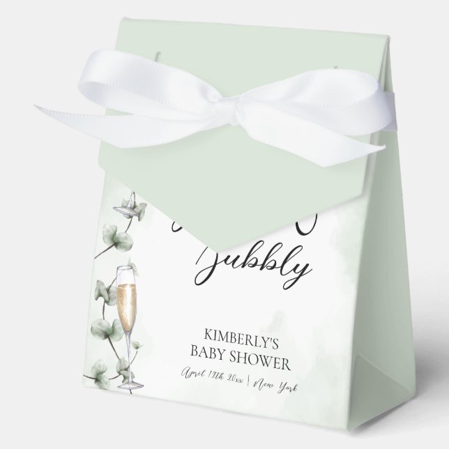 Caja Para Regalos Brunch Eucalyptus Champagne Garden Baby Shower (Anverso)