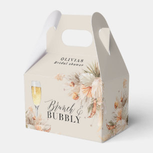 Caja Para Regalos Brunch y burbujeante ducha de novia pampas pasto F