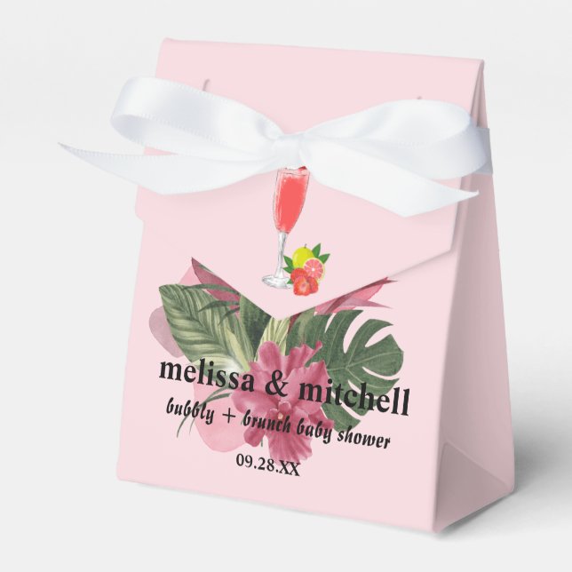 Caja Para Regalos Bubbly brunch mimosa baby ducha gracias (Front Side)