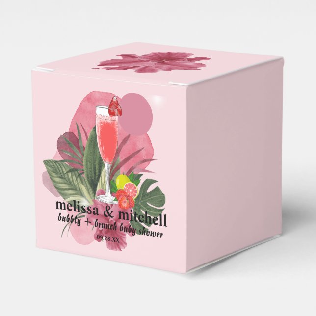 Caja Para Regalos Bubbly brunch mimosa baby ducha gracias (Costado Anverso)
