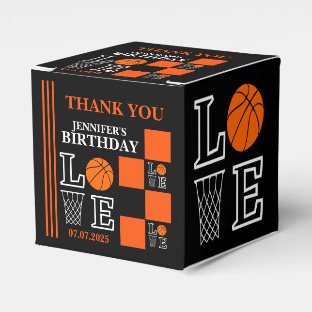 Caja Para Regalos Bucles de baloncesto, jugador de baloncesto Regalo (Costado Anverso)