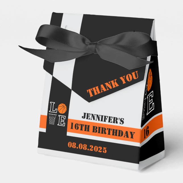 Caja Para Regalos Bucles de baloncesto, Regalo de jugador de balonce (Front Side)